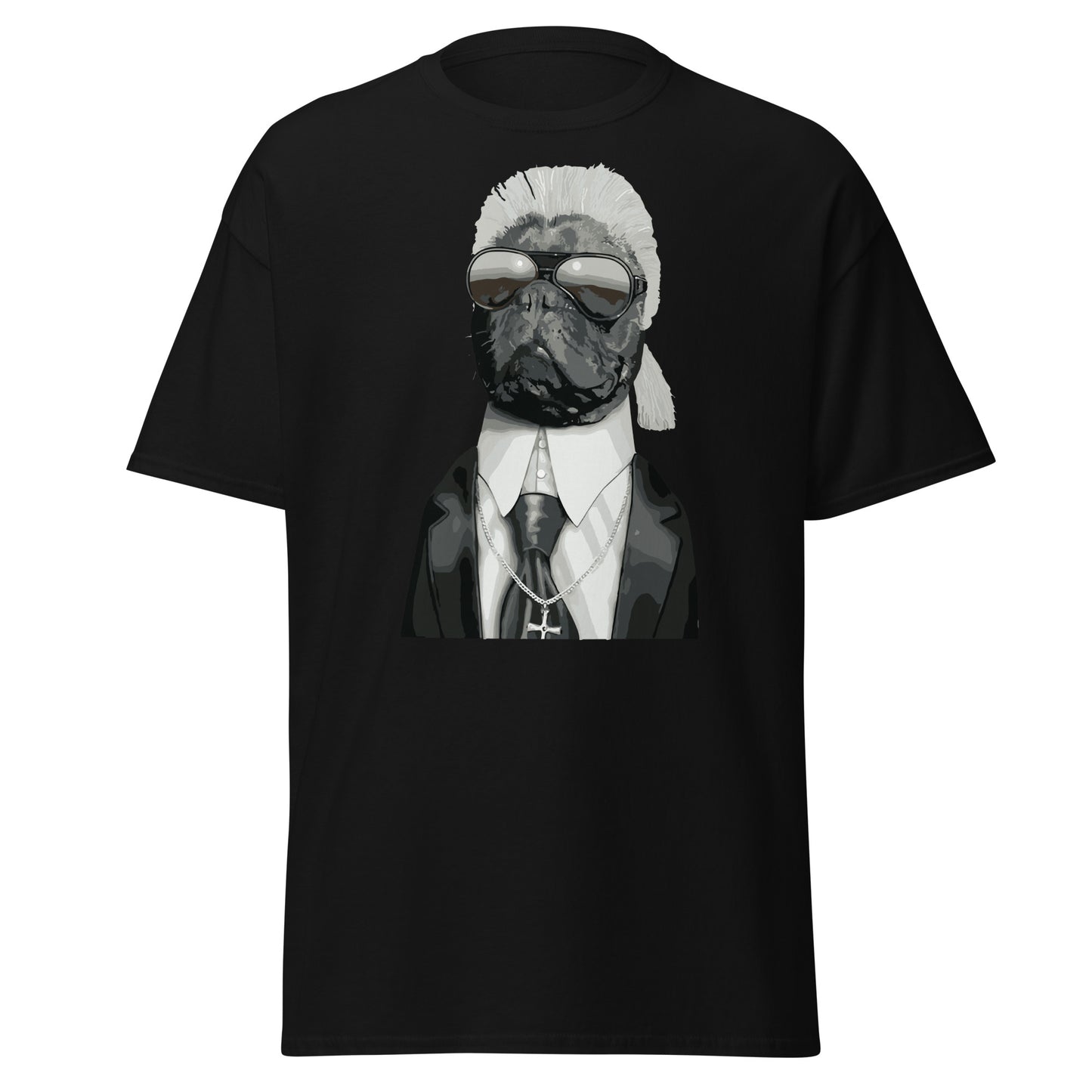 Karl Lagerfeld Pug Dog Funny Parody T-Shirt