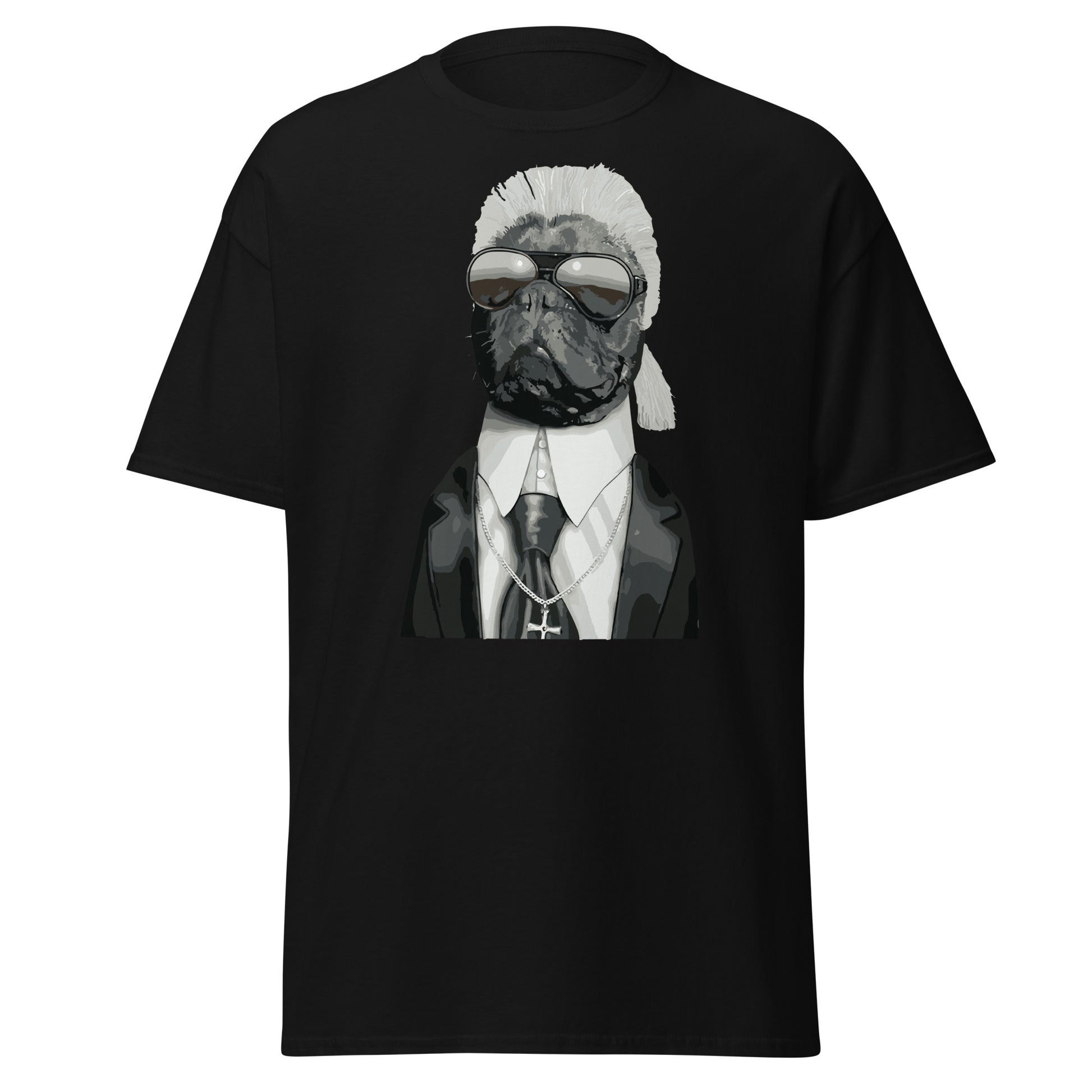 Karl Lagerfeld Pug Dog Funny Parody T-Shirt