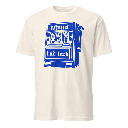 Lucky Slot Machine Winner Bad Luck Numbers Jackpot Casino Night Roulette Las Vegas Vintage T-Shirt