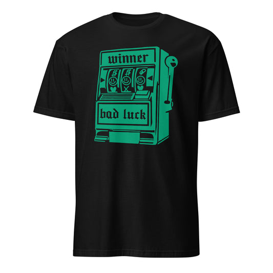 Lucky Slot Machine Winner Bad Luck Numbers Jackpot Casino Night Roulette Las Vegas Vintage T-Shirt
