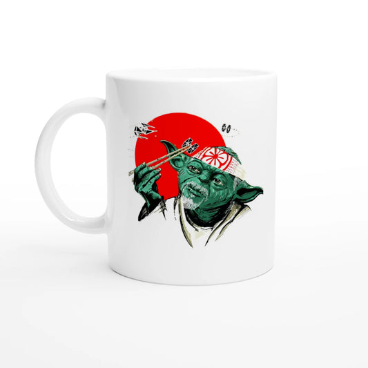 Master Yoda Karate Miyagi Parody Mug - Unique Star Wars & Martial Arts Fan Gift, Coffee Cup