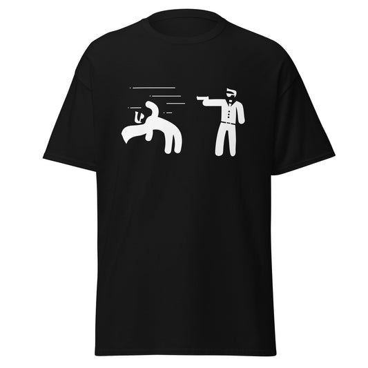 Matrix Movie Bullet Time Scene Pictogram Funny T-Shirt - 101 Shirt com