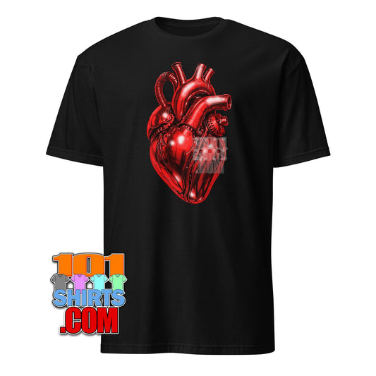 Mechanical Red Heart T-Shirt - Steampunk & Cyberpunk Inspired Art Tee