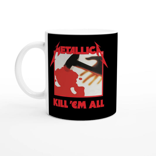Metallica Kill 'Em All Mug - Thrash Metal Fan Gift, Classic Album Art Coffee Cup