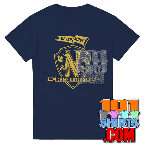 Wednesday Season 2 Nevermore Academy Tee Camp Outcast Emblem Logo Steve Buscemi Barry Dort Shirt
