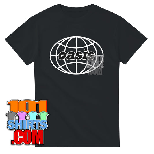 Oasis Globe Logo T-Shirt Classic Band Merch for True Fans 2025 Tour Tee