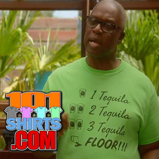 One Two Three Tequila Floor T-Shirt  Raymond Holt  Brooklyn Nine-nine TV Show