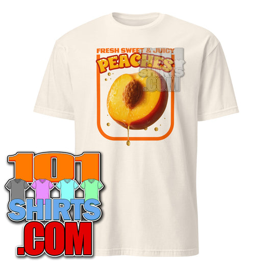 Peaches Fresh Sweet and Juicy Fruit Retro T-Shirt