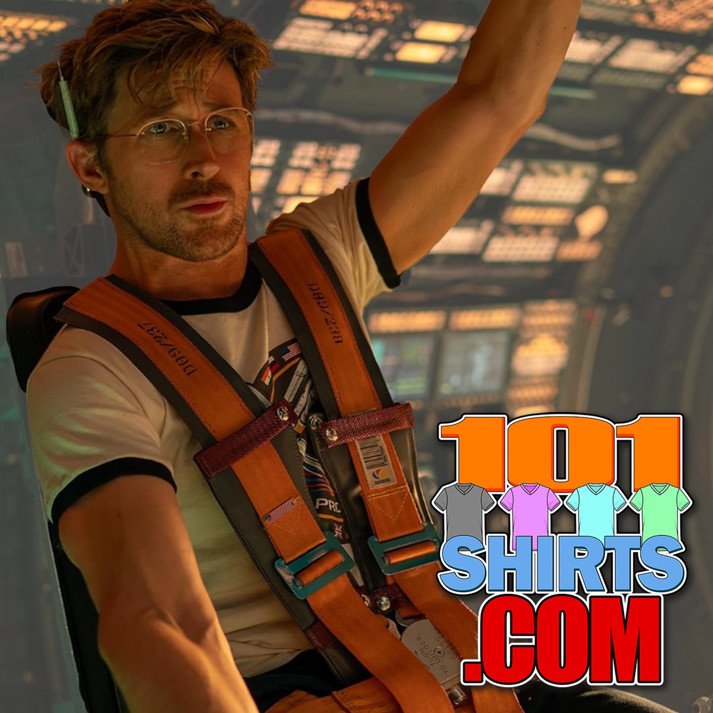 Project Hail Mary Movie Ryan Gosling Spaceship Logo Flags Ringer T-Shirt
