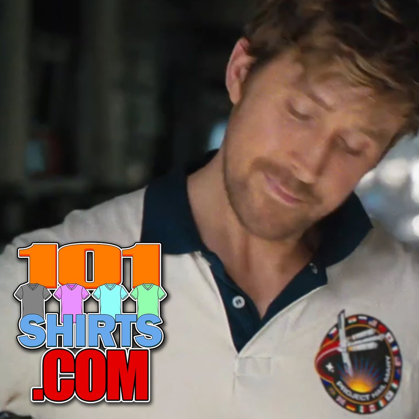 Project Hail Mary Movie Ryan Gosling Spaceship Logo Flags  T-Shirt