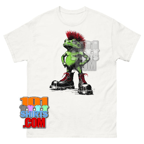 Punk Rock Frog T-Shirt Rebel Amphibian Tee Edgy Animal Gift