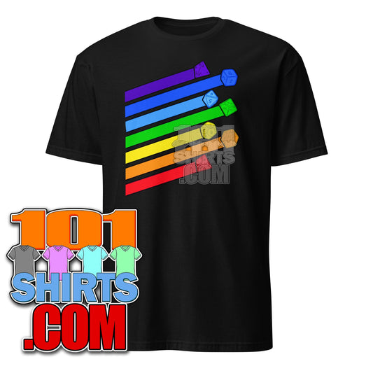 Rainbow Dice Set T-Shirt - Colorful Tabletop RPG Gaming Tee