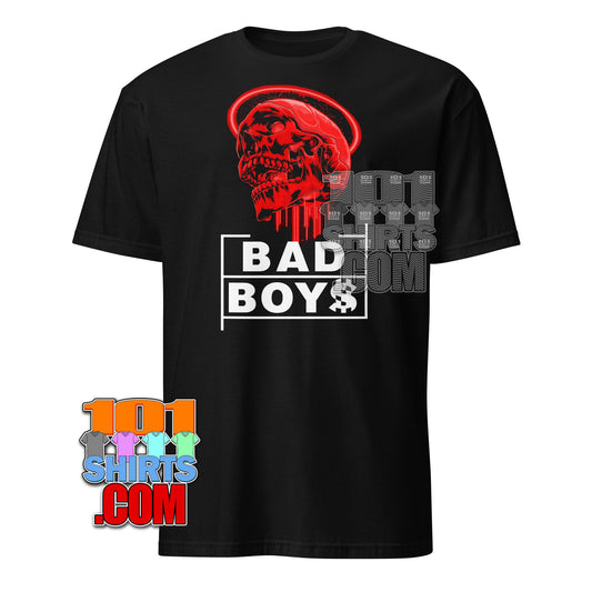 Red Skull BAD BOYS T-Shirt - Edgy Gothic Graphic Tee for Urban Style