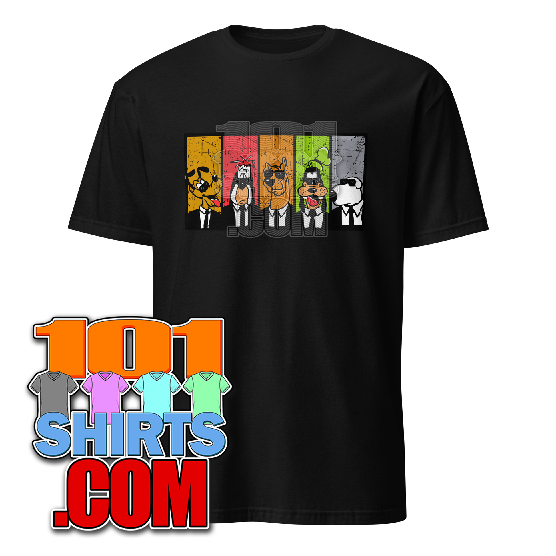 Reservoir Dogs Movie Parody Tee Funny Comic Cartoon Dogs T-Shirt