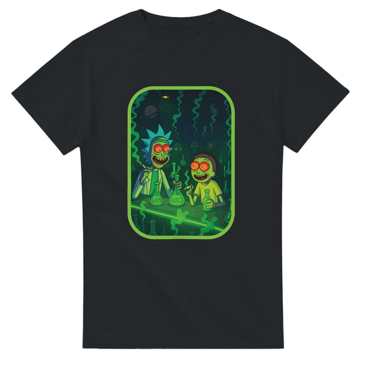 Rick and Morty Smokin' Lab T-Shirt | Adult Swim Fan Tee | Funny Sci-Fi Gift