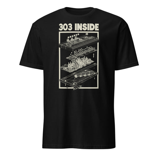 Roland TB 303 Synthesizer ACID TECHNO Split Panel Design Print Vintage Analogue sounds Music T-Shirt