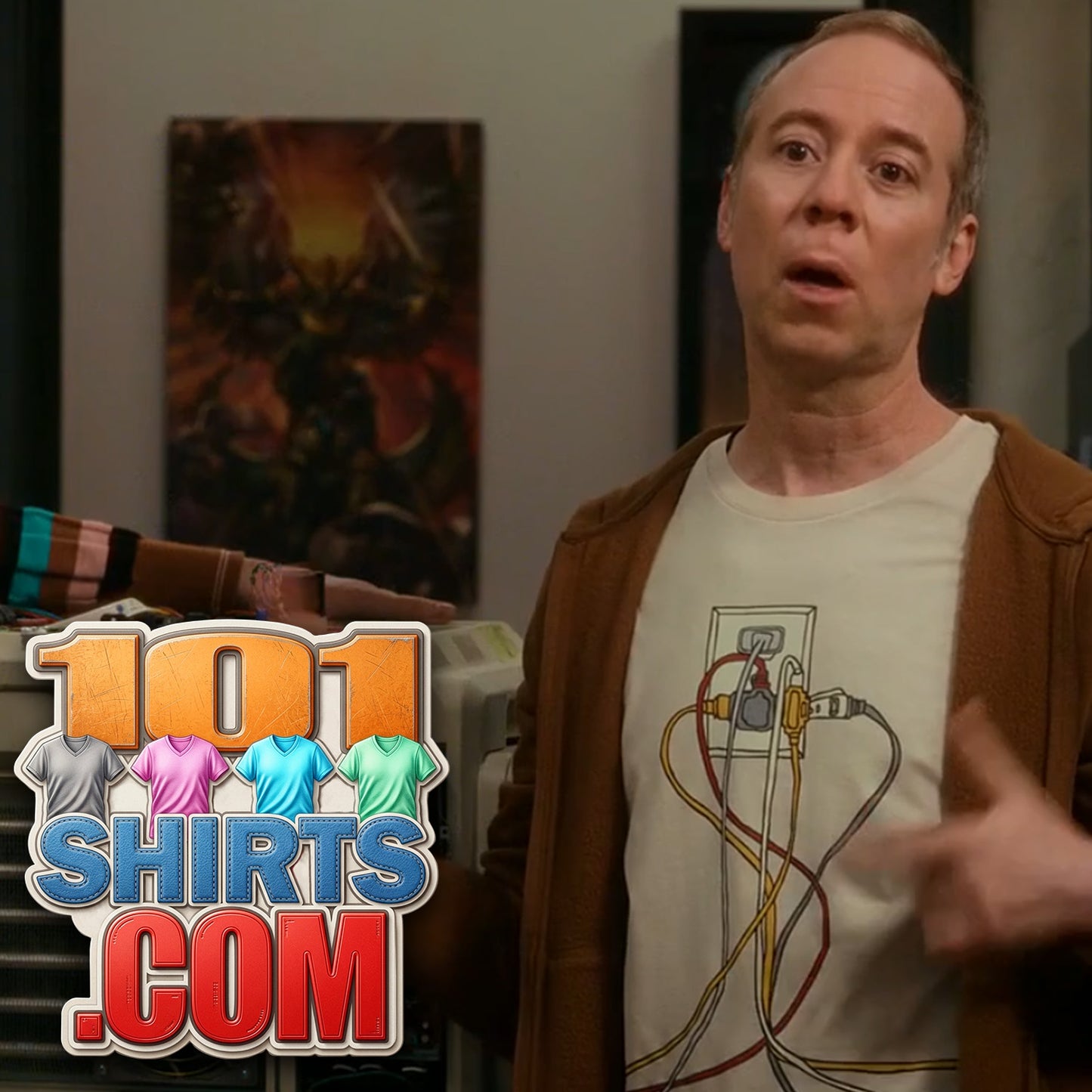 STUART FAILS TO SAVE THE UNIVERSE HBO Stuart Bloom Power Cords Plug T-Shirt