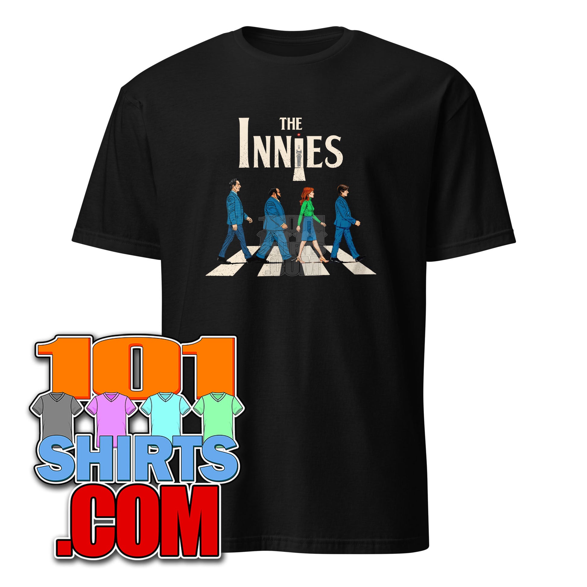 Severance TV Show The Innies Lumon Beatles Abbey Road Walk Parody T-Shirt