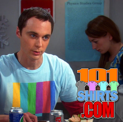 The Big Bang Theory Sheldon Cooper TSMPTE Color Bars Test Pattern Funny T-Shirt