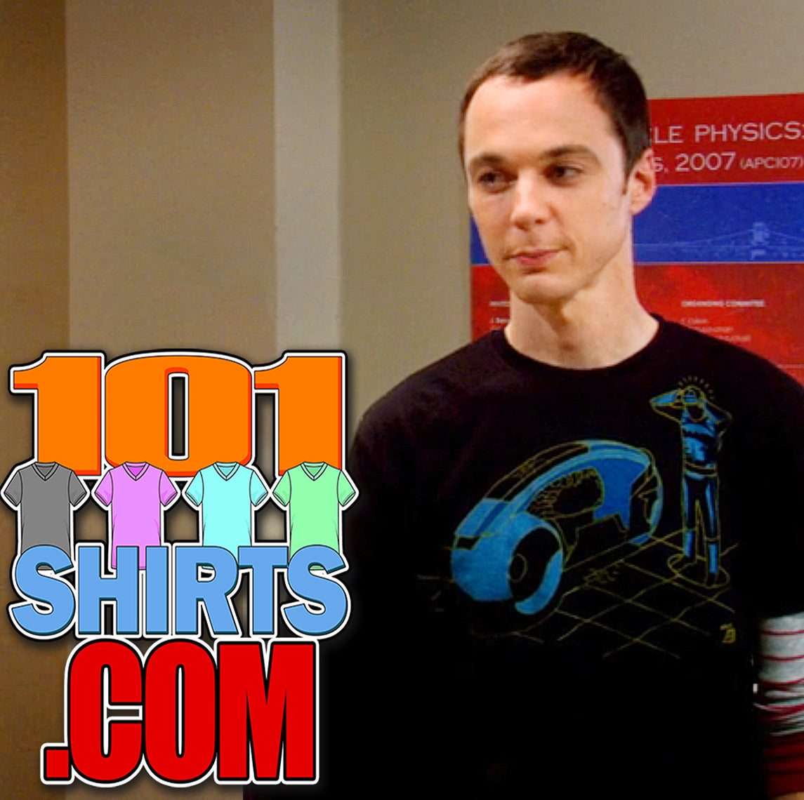 The Big Bang Theory Sheldon Cooper Tron Movie Damn 2.0 Design Illustration Funny T-Shirt