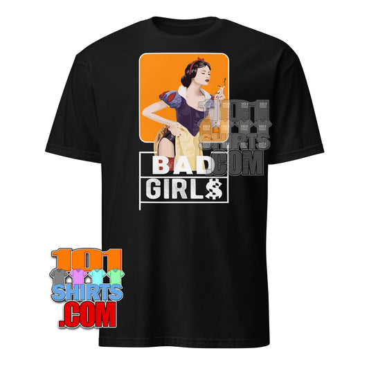 Snow White BAD GIRL T-Shirt - Edgy Pin-Up Graphic Tee for Rebellious Style