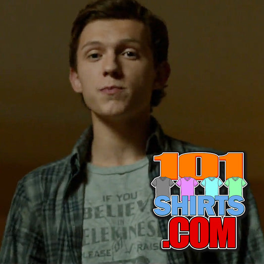 Spider-Man Homecoming Tom Holland Peter Parker IF YOU BELIEVE IN TELEKINESIS PLEASE RAISE MY HAND T-Shirt