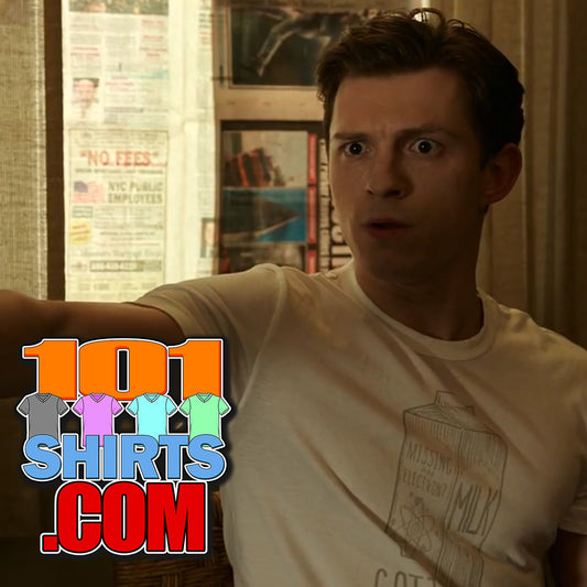 Spider-Man No Way Home Tom Holland Peter Parker Milk Missing a Electron Gotta Keep An Ion It T-Shirt