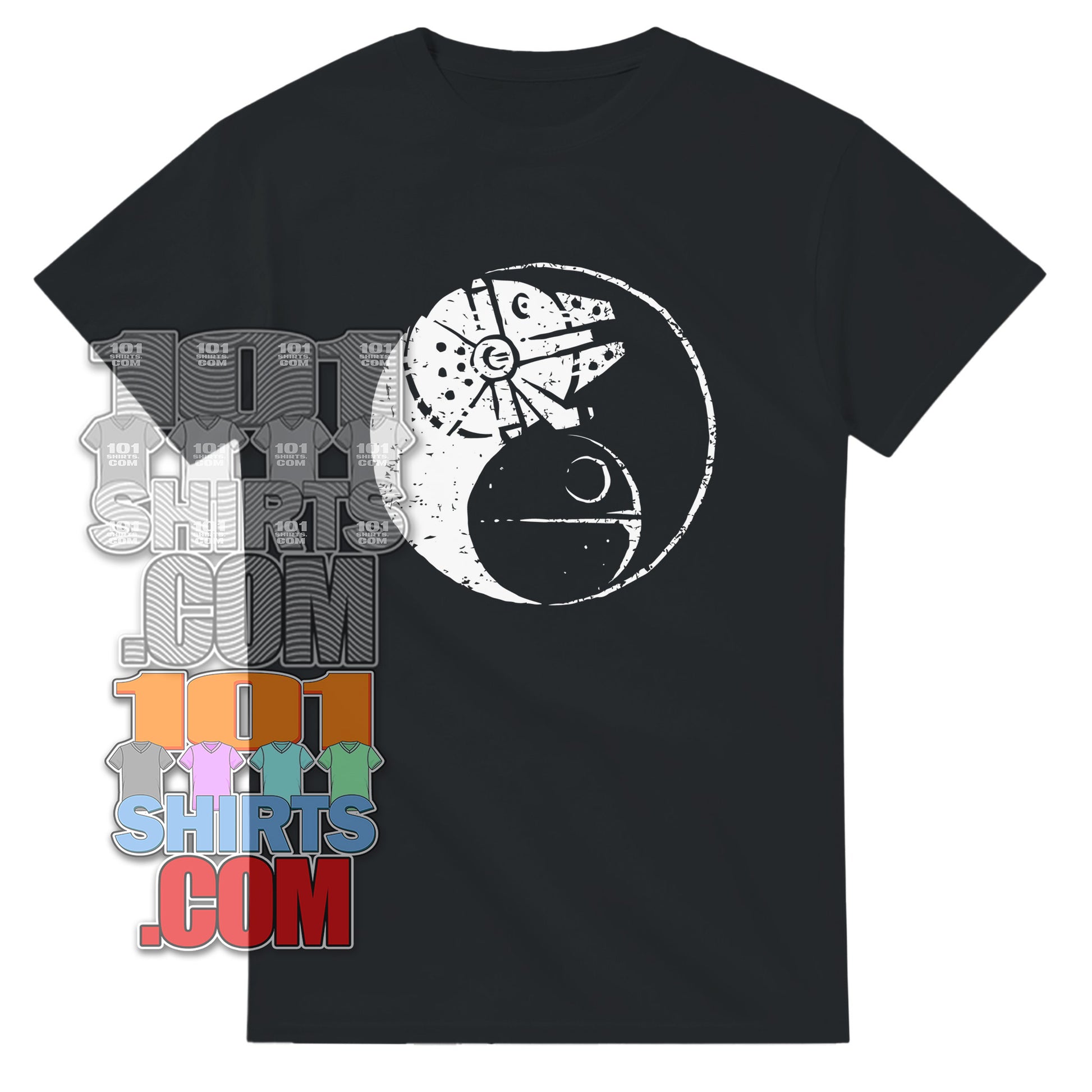 Star Wars Yin Yang Shirt: Millennium Falcon Death Star Tee - Unique Sci-Fi Fan Gift T-Shirt