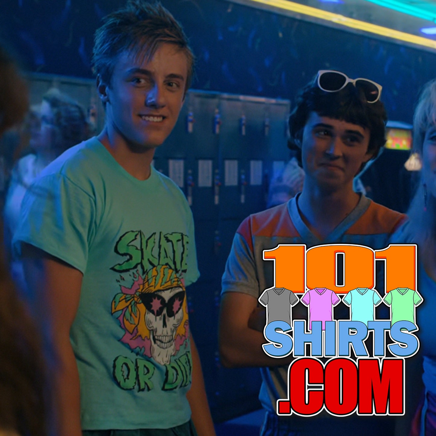 Stranger Things Season 4 Skate Or Die Skull Roller Skating Disco T-Shirt
