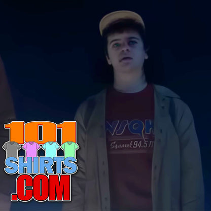 Stranger Things Season 5 2025 WSQK The Squawks 94.5 FM Logo Dustin T-Shirt