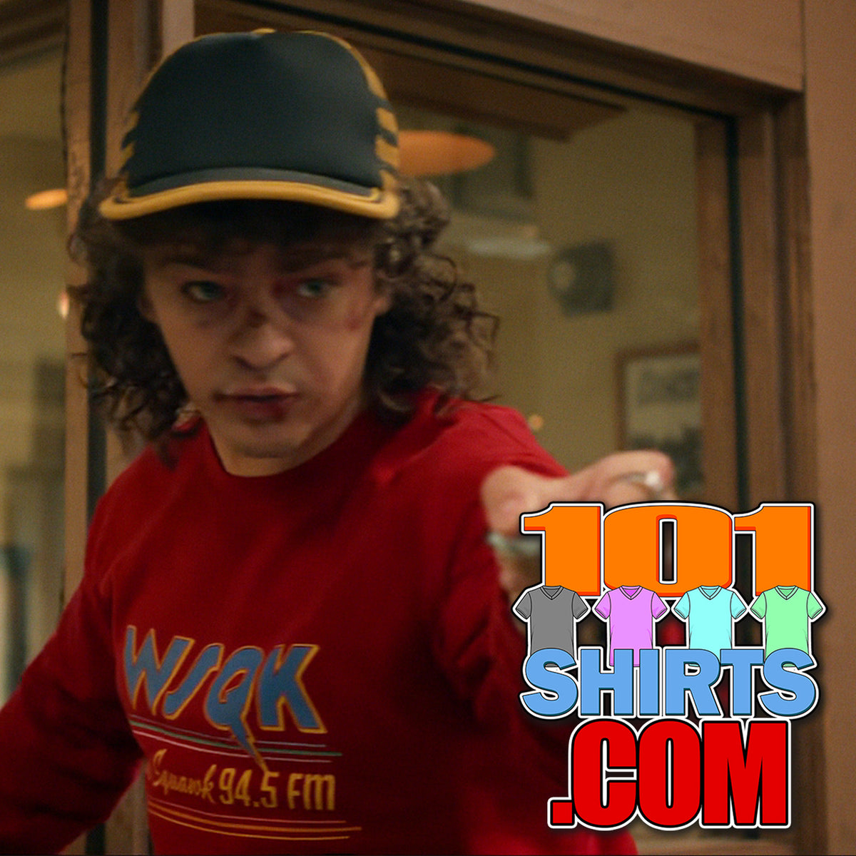 Stranger Things Season 5 2025 WSQK The Squawks 94.5 FM Logo Dustin Sweatshirt