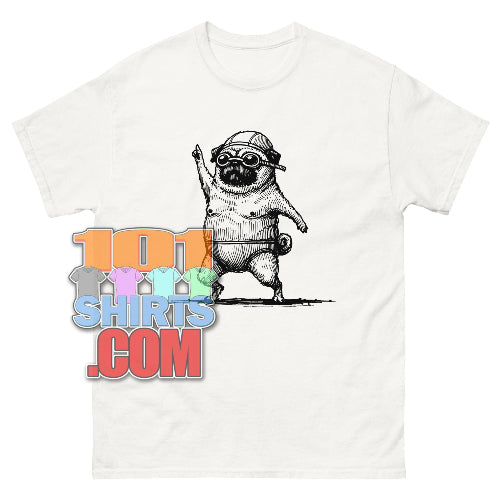 Swimm Pug T-Shirt Dancing Dog Tee Gift Funny Pet