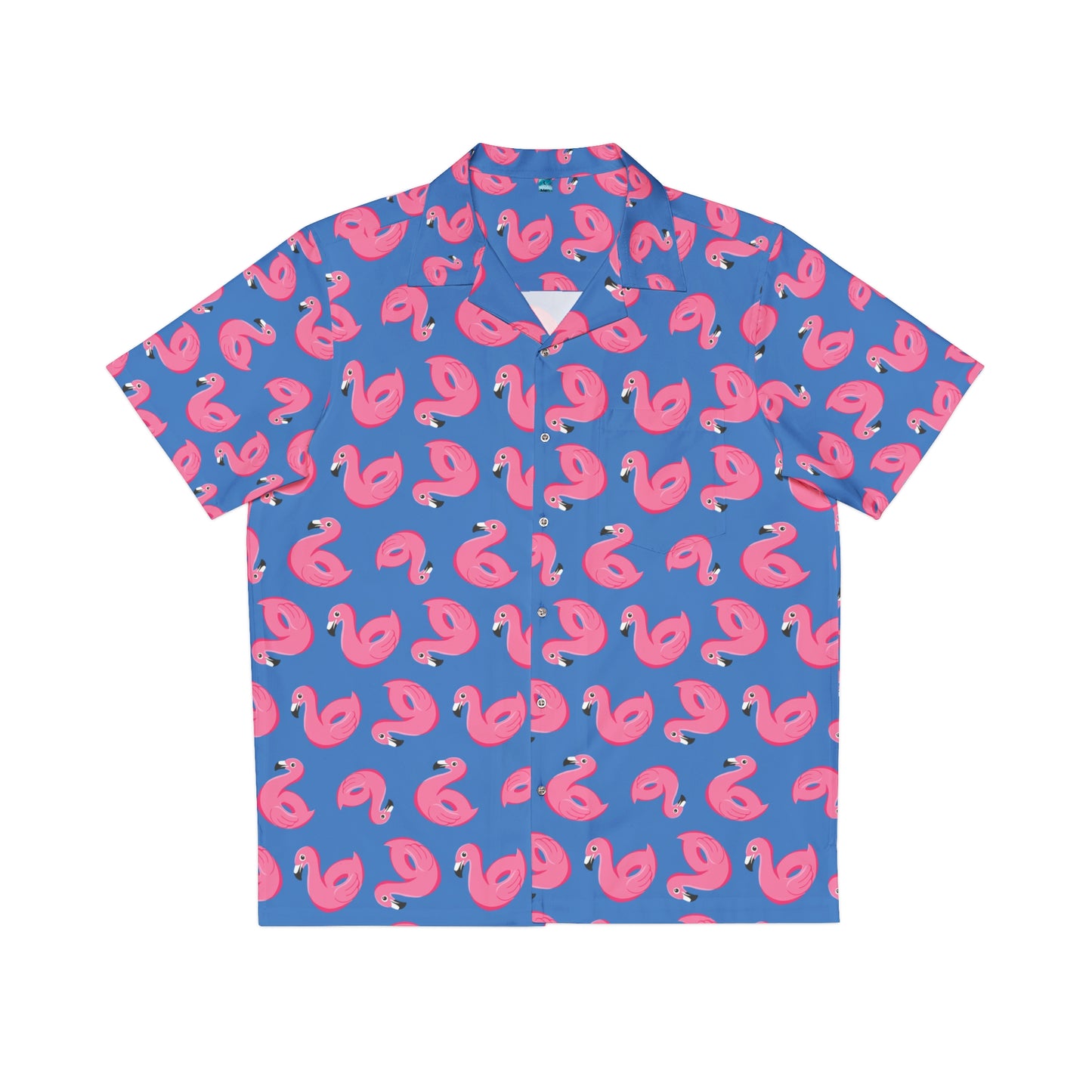 Swimming Pool Tropical Flamingo Swimming Tire Party Funny Hawaiian Shirt