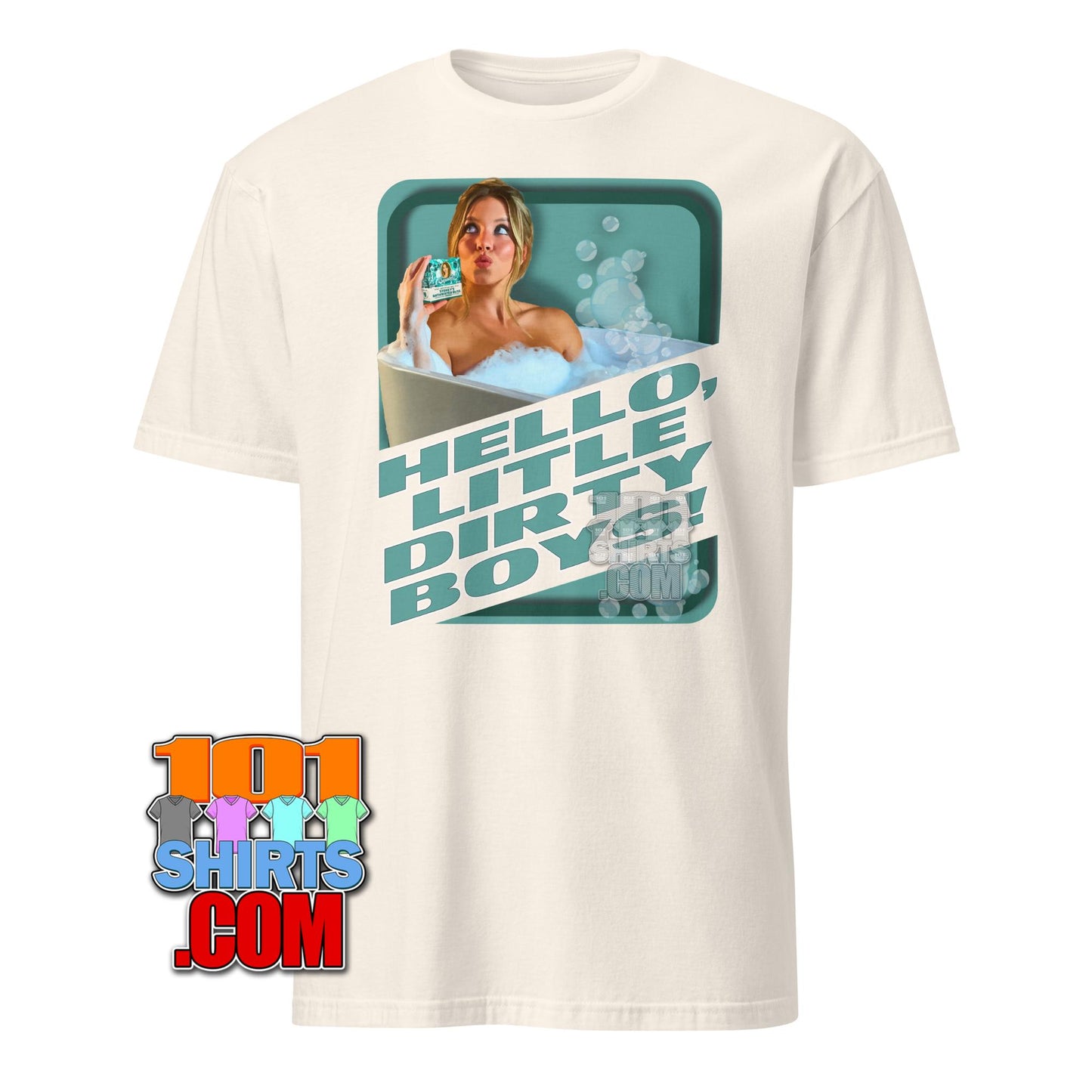 Sydney Sweeney Bathwater Bliss T-Shirt Men's Soap Tee Hello Little Dirty Boys T-Shirt