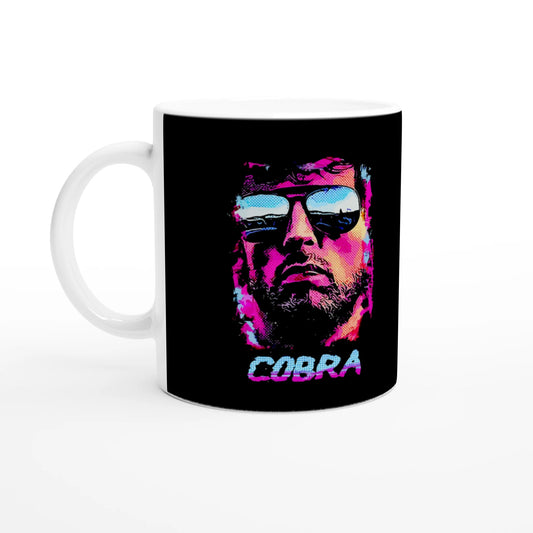Sylvester Stallone Cobra Mug - Iconic 80s Action Movie Fan Gift, Retro Hero Coffee Cup