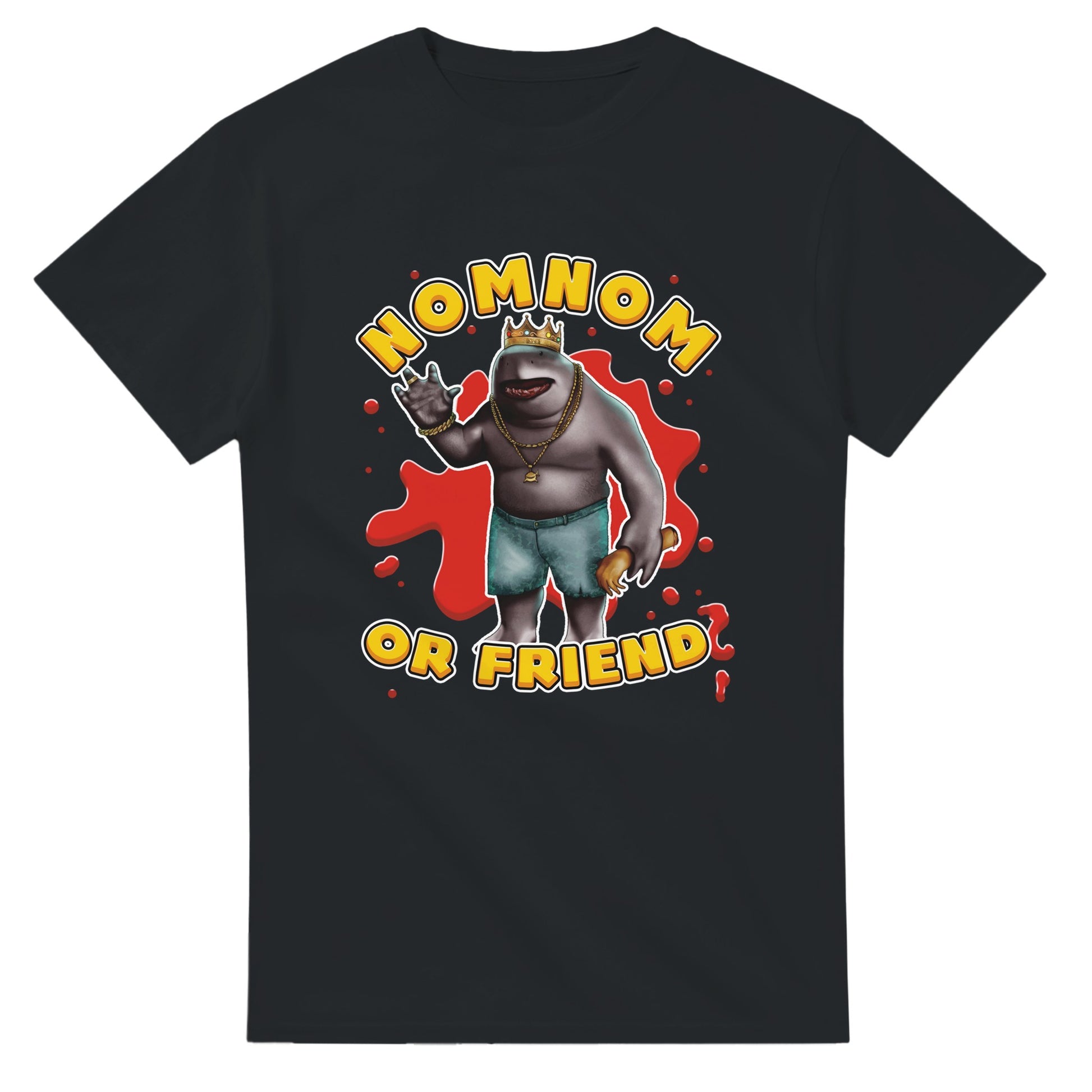 THE SUICIDE SQUAD Funny Nom Nom Friends King Shark T-Shirt- 101 Shirts com