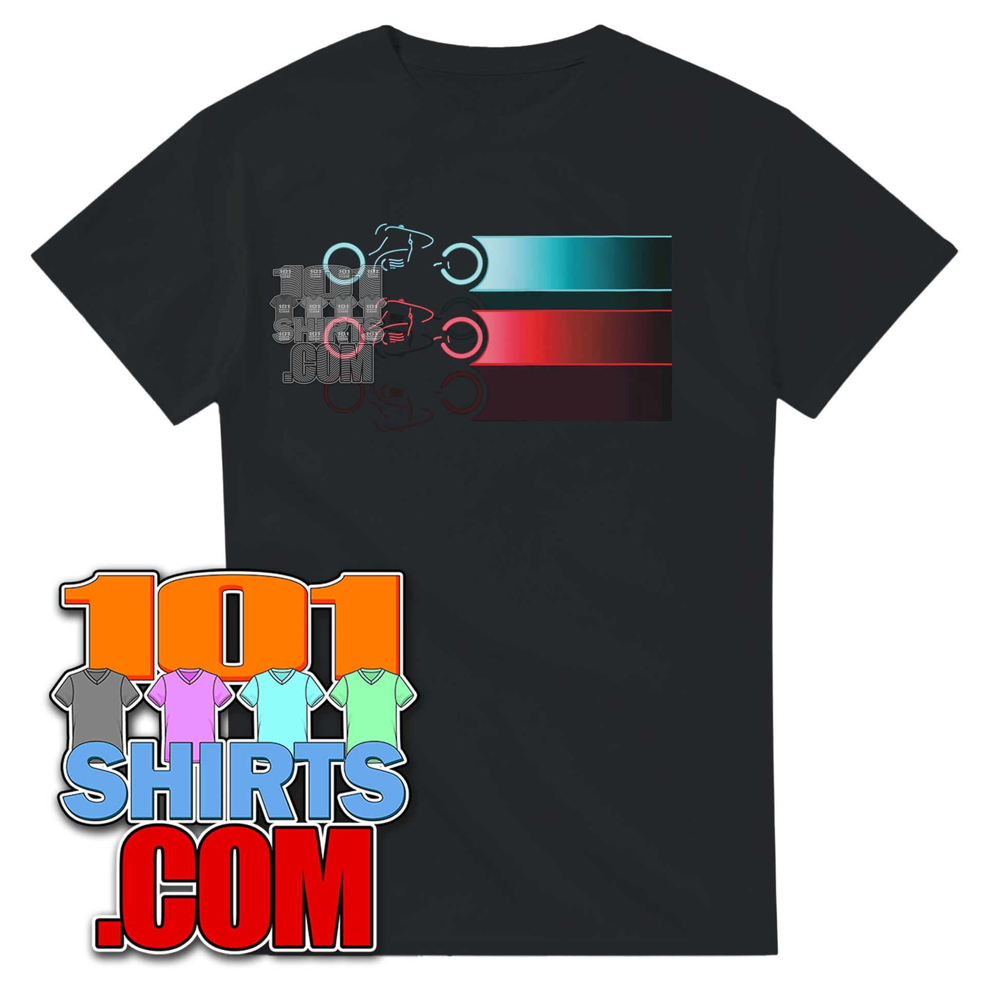 TRON Light Cycle Race T-Shirt Legacy Sci-Fi Movie Gamer Tee