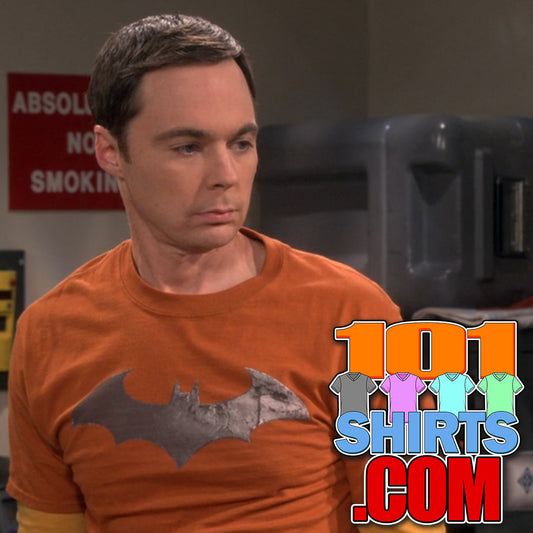The Big Bang Theory Batman Logo Sheldon Cooper Orange T-Shirt