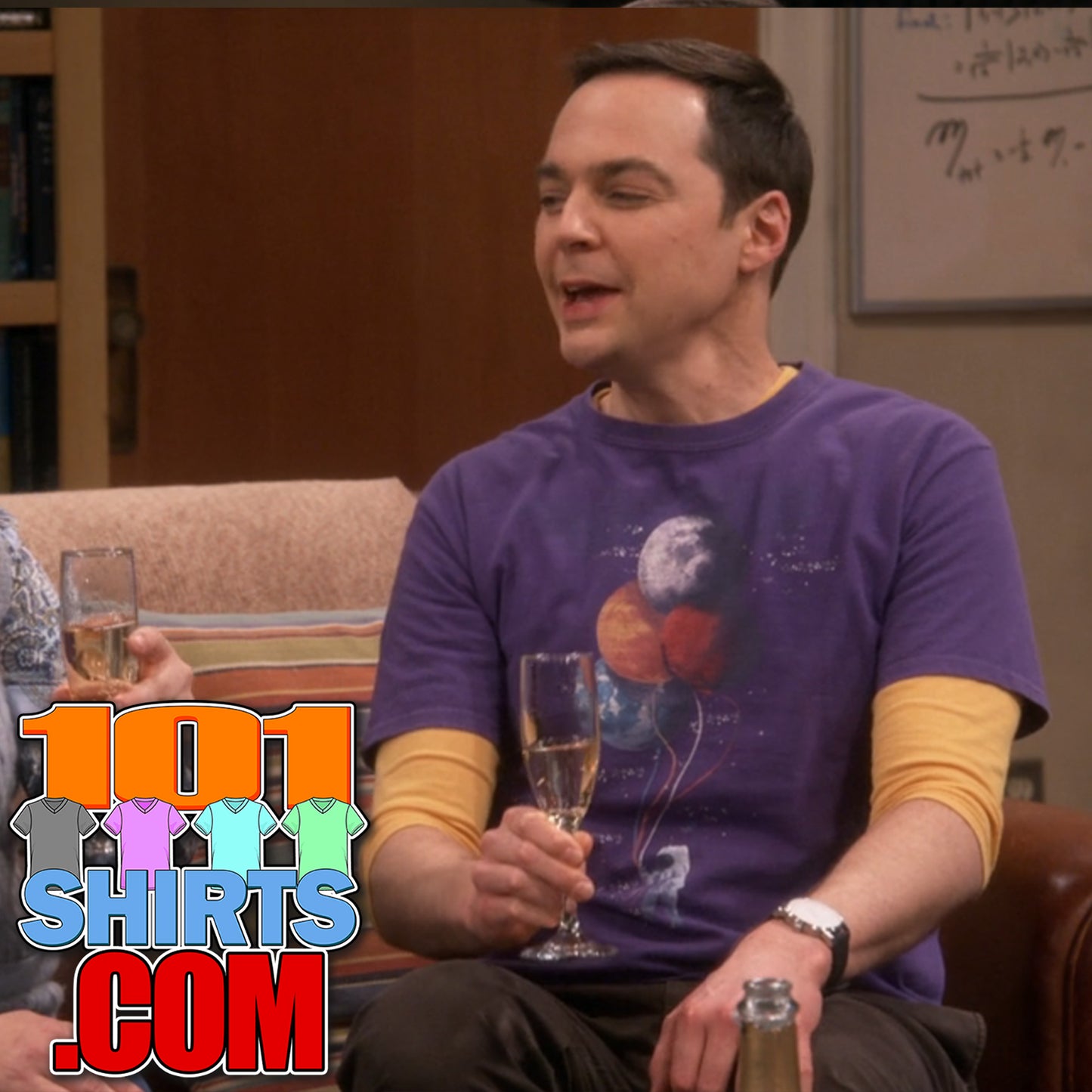 The Big Bang Theory Sheldon Cooper Astronaut Planets Balloon Trip T-Shirt