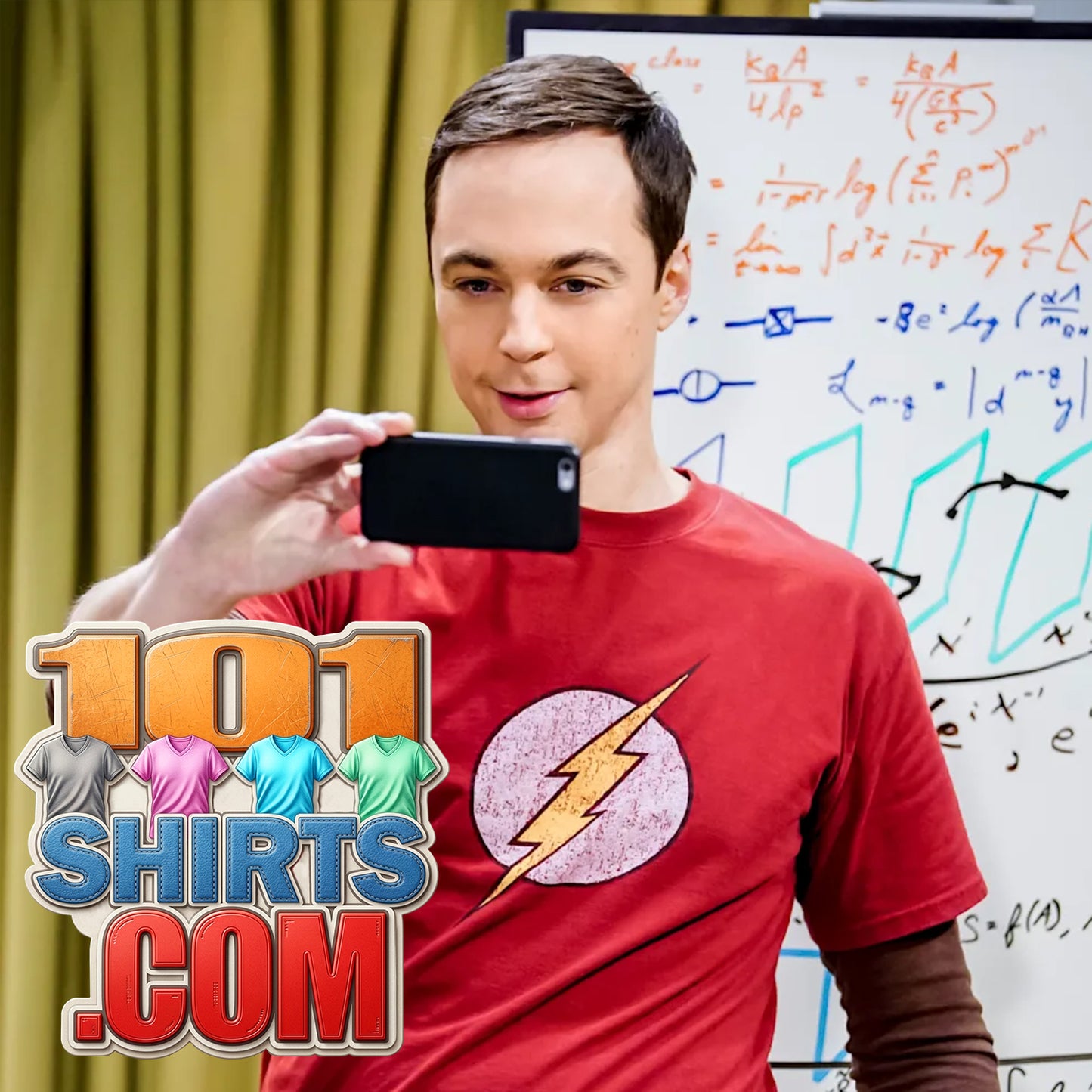 The Big Bang Theory Sheldon Cooper Flash Logo Red Version T-Shirt