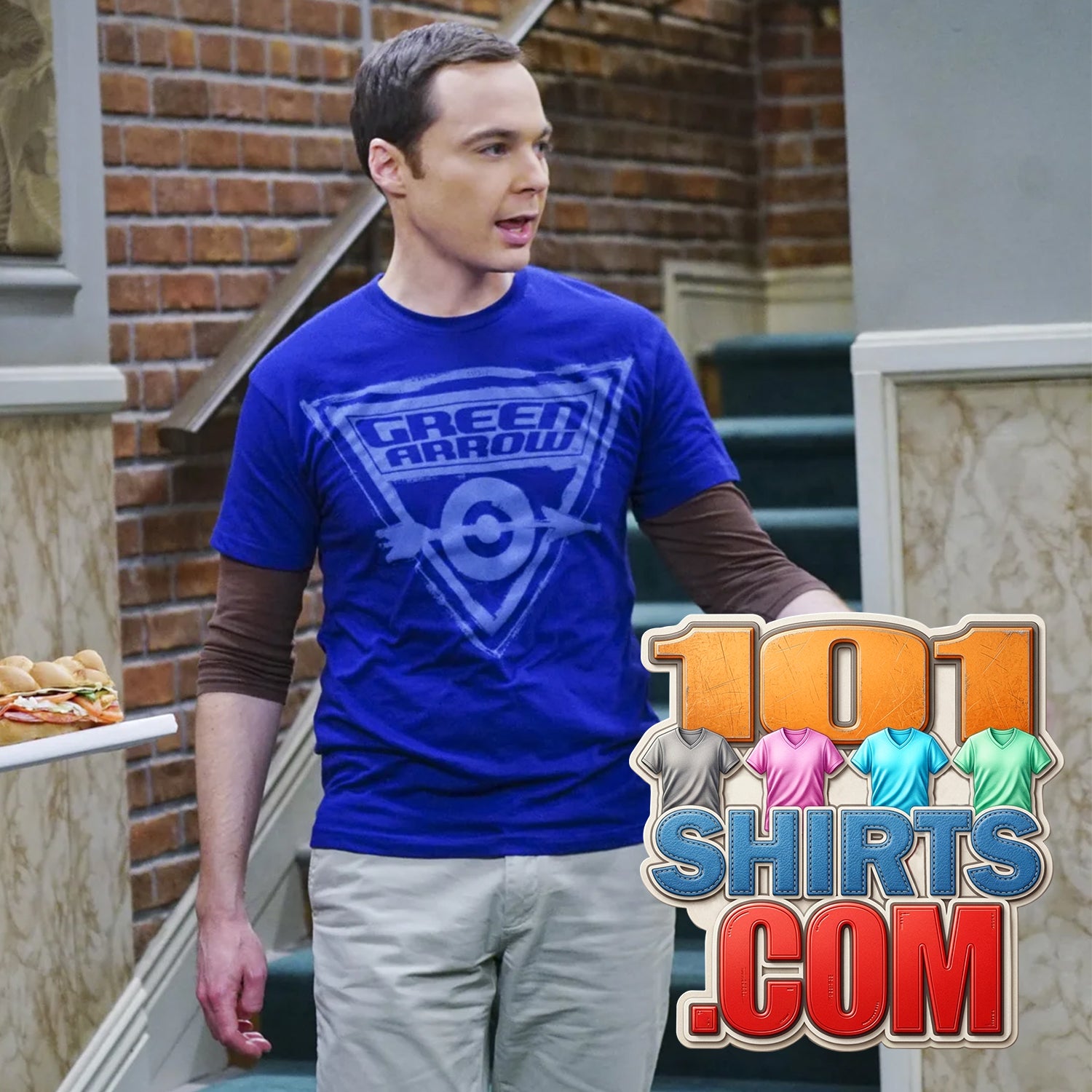 The Big Bang Theory Sheldon Cooper Green Arrow Logo T-Shirt