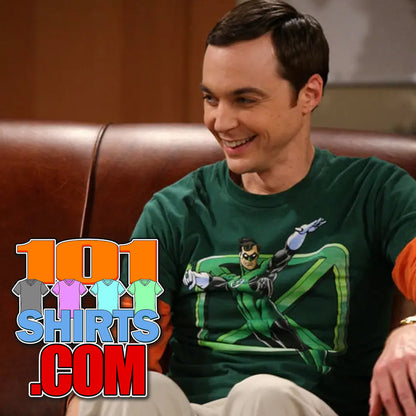 The Big Bang Theory Sheldon Cooper Green Lantern Cross T-Shirt