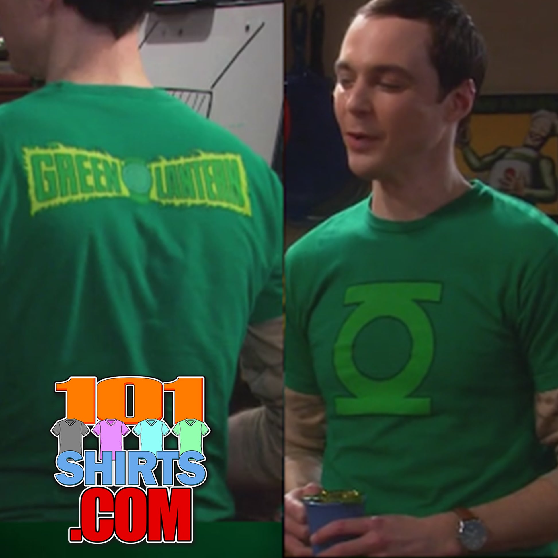 The Big Bang Theory Sheldon Cooper Green Lantern Logo  T-Shirt
