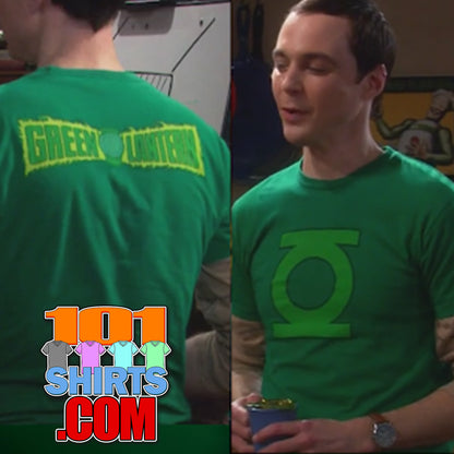 The Big Bang Theory Sheldon Cooper Green Lantern Logo  T-Shirt