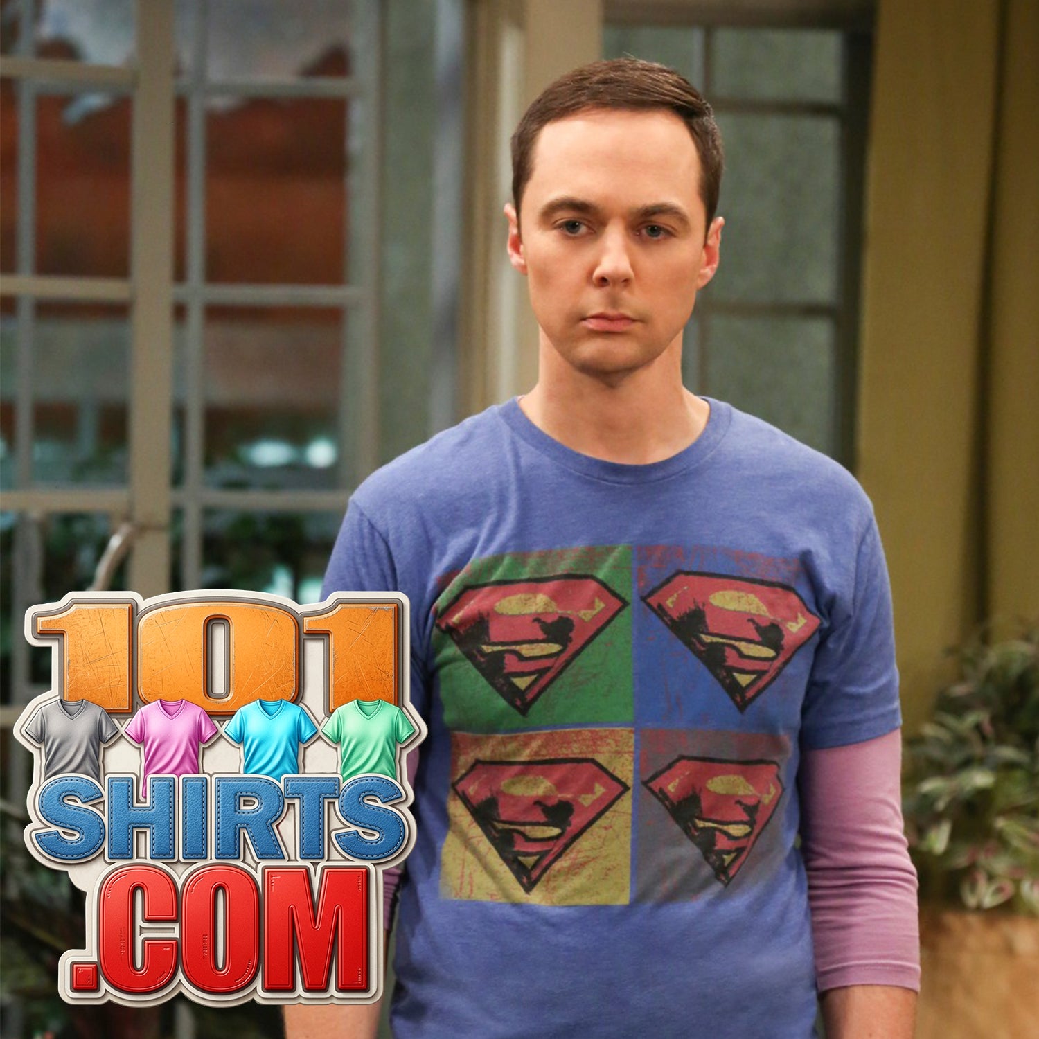 The Big Bang Theory Sheldon Cooper Superman Andy Warhol Logos T-Shirt