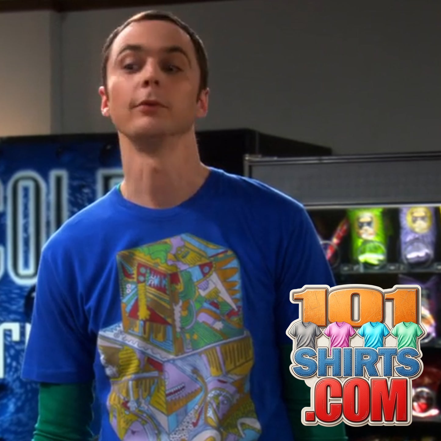 The Big Bang Theory Sheldon Cooper Surreal Life Cube T-Shirt