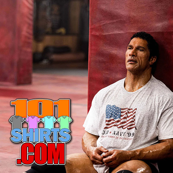 The Smashing Machine Movie Dwayne Johnson USA Flag Old Navy '99 T-Shirt