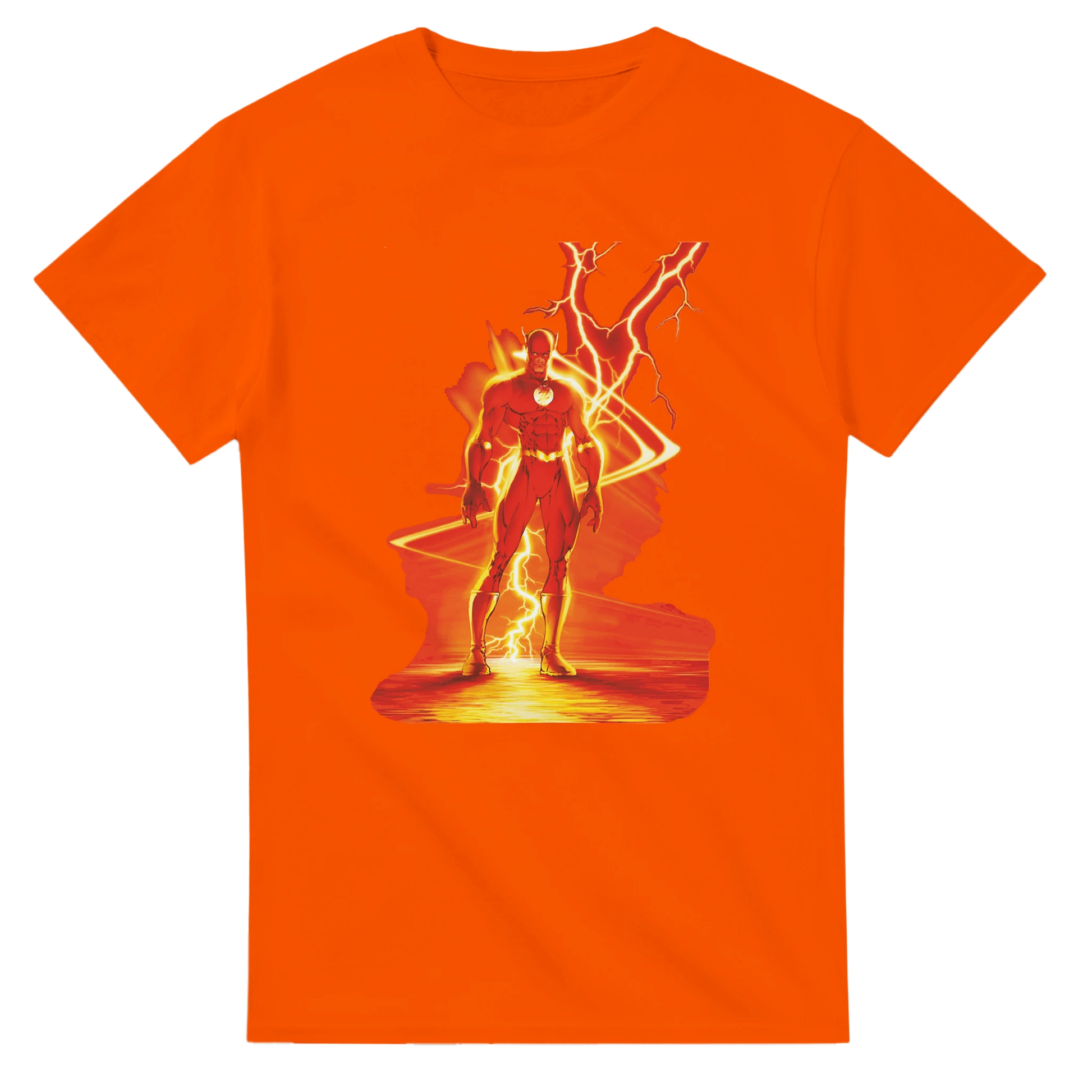 The Big Bang Theory Sheldon Cooper The Flash Lightning Orange T-Shirt