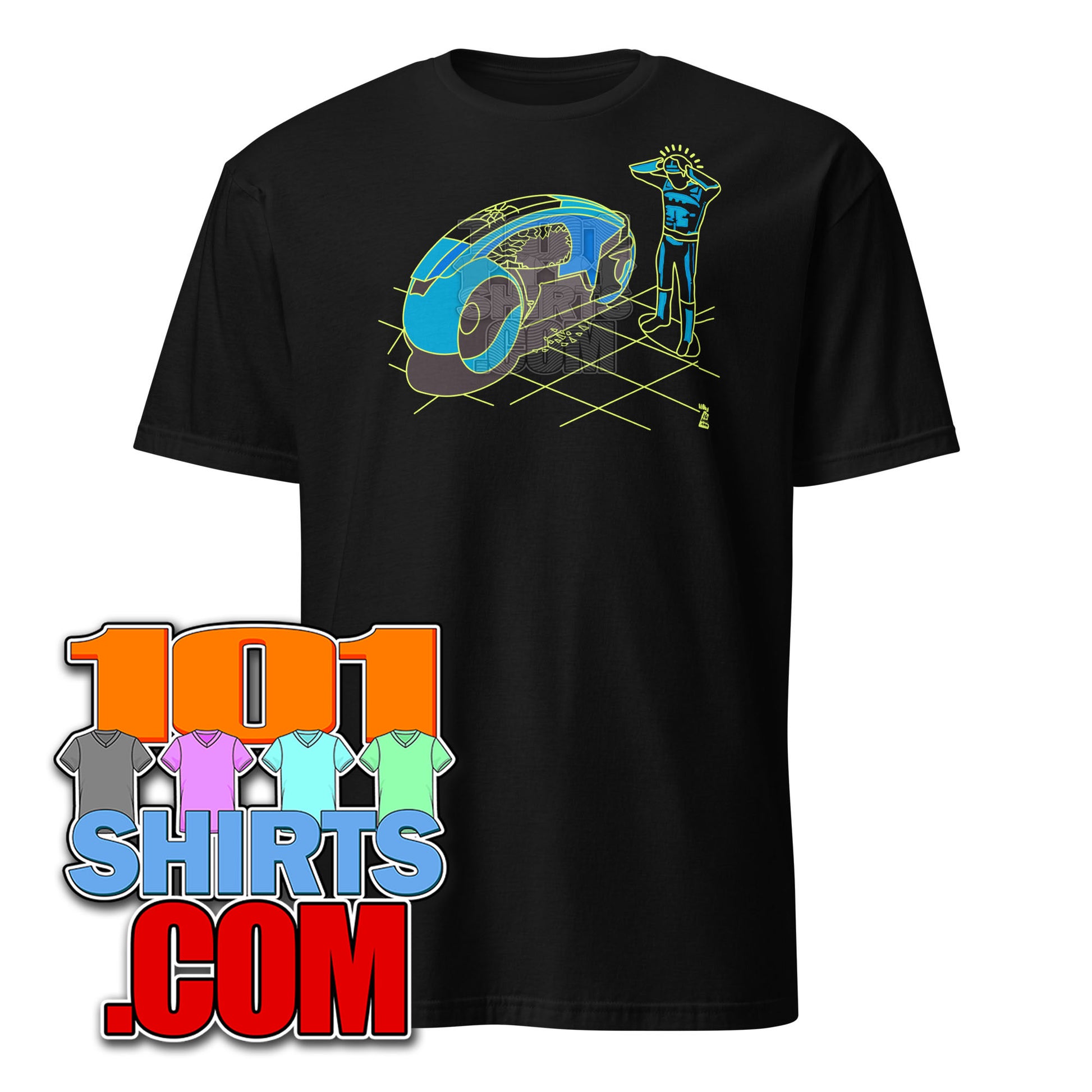 The Big Bang Theory Sheldon Cooper Tron Movie Damn 2.0 Design Illustration Funny T-Shirt
