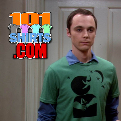 The Big Bang Theory Sheldon Cooper Volcom Moon Stars green T-Shirt